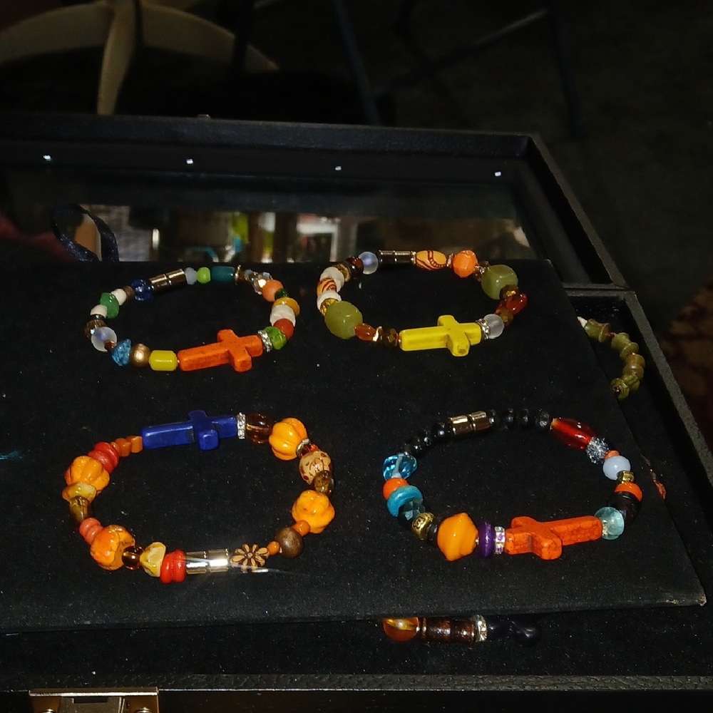 Colorful Beaded Bracelets Set